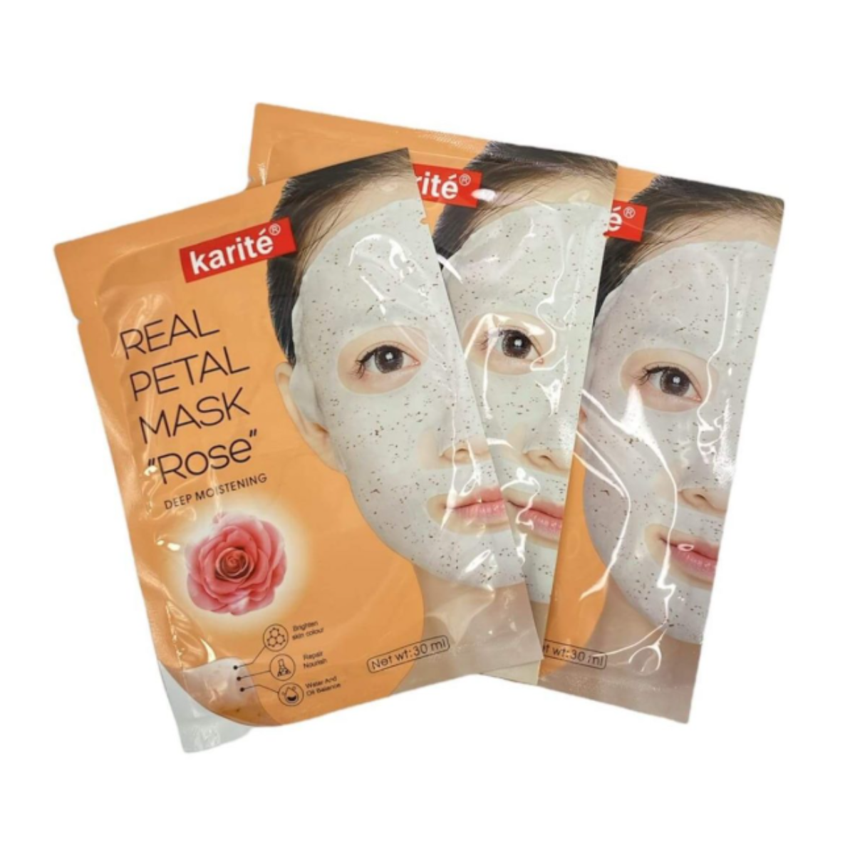 Mascarilla de velo pétalos de rosa