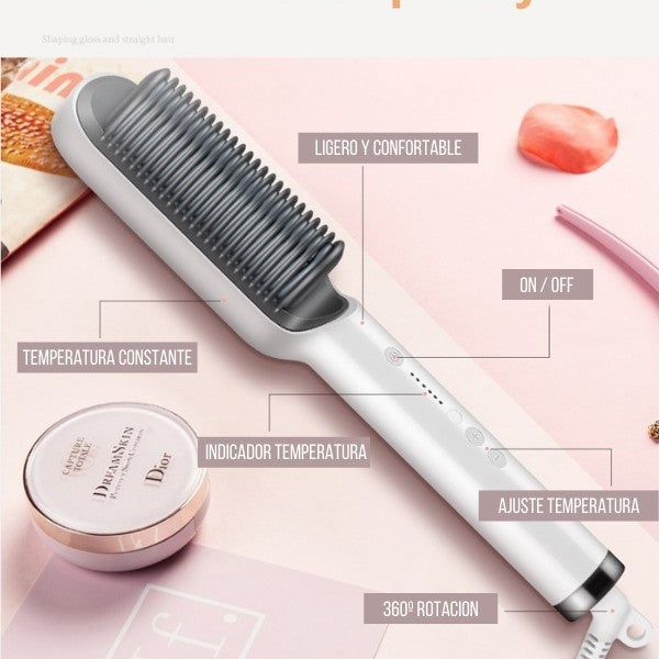 Cepillo Alisador 2 en 1 – Liso Perfecto en Minutos